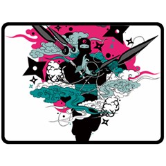 Japan Ninja-japanese-samurai-color- Two Sides Fleece Blanket (large) by 99art