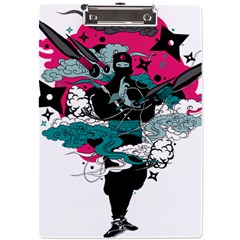 Japan Ninja-japanese-samurai-color- A4 Acrylic Clipboard by 99art