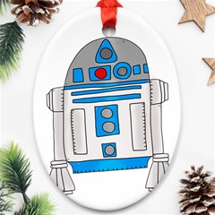 Technology-clip-art-r2d2 Ornament (oval)