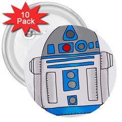 Technology-clip-art-r2d2 3  Buttons (10 Pack)  by 99art