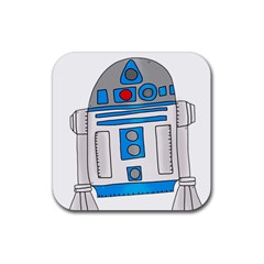 Technology-clip-art-r2d2 Rubber Coaster (square) by 99art