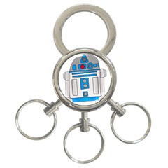 Technology-clip-art-r2d2 3-ring Key Chain by 99art