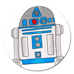 Technology-clip-art-r2d2 Magnet 5  (round) by 99art