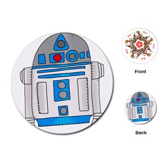 Technology-clip-art-r2d2 Playing Cards Single Design (round)