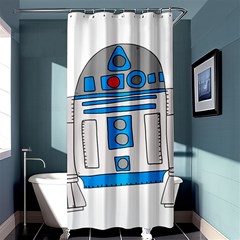 Technology-clip-art-r2d2 Shower Curtain 36  X 72  (stall)  by 99art