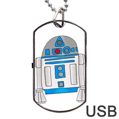 Technology-clip-art-r2d2 Dog Tag Usb Flash (one Side) by 99art