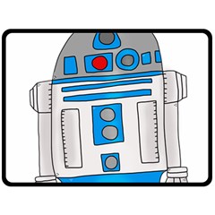 Technology-clip-art-r2d2 Two Sides Fleece Blanket (large) by 99art