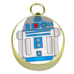 Technology-clip-art-r2d2 Gold Compasses by 99art