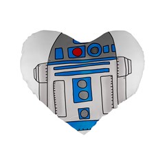 Technology-clip-art-r2d2 Standard 16  Premium Flano Heart Shape Cushions by 99art