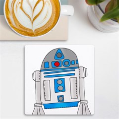 Technology-clip-art-r2d2 Uv Print Square Tile Coaster  by 99art