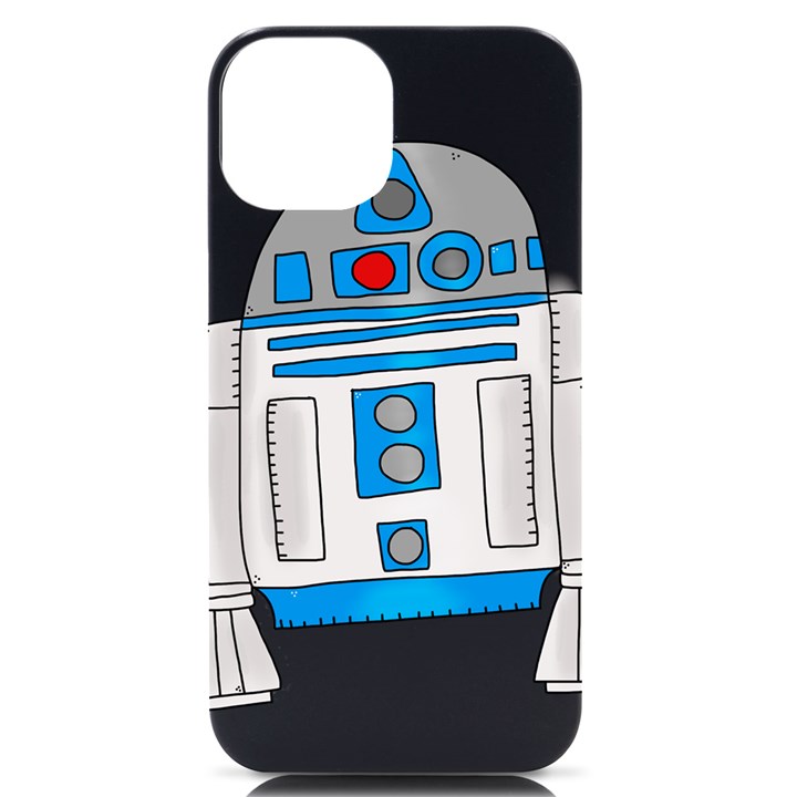 Technology-clip-art-r2d2 iPhone 14 Black UV Print Case