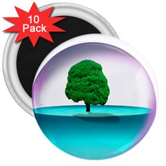 Crystal-ball-sphere-cartoon Color Background 3  Magnets (10 Pack)  by 99art