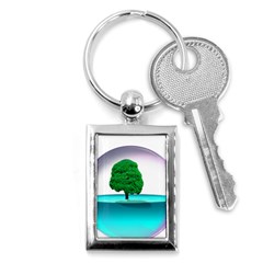 Crystal-ball-sphere-cartoon Color Background Key Chain (rectangle) by 99art