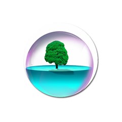 Crystal-ball-sphere-cartoon Color Background Magnet 3  (round) by 99art