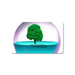 Crystal-ball-sphere-cartoon Color Background Magnet (name Card) by 99art