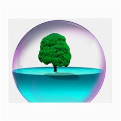 Crystal-ball-sphere-cartoon Color Background Small Glasses Cloth by 99art