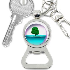 Crystal-ball-sphere-cartoon Color Background Bottle Opener Key Chain by 99art