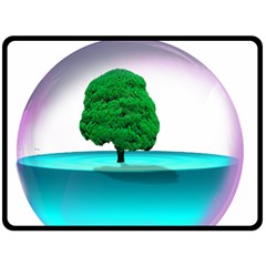 Crystal-ball-sphere-cartoon Color Background Fleece Blanket (large) by 99art