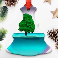 Crystal-ball-sphere-cartoon Color Background Ornament (christmas Tree) 