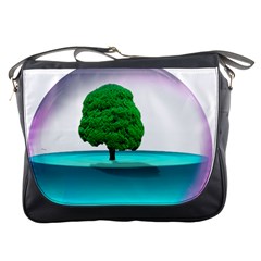 Crystal-ball-sphere-cartoon Color Background Messenger Bag by 99art