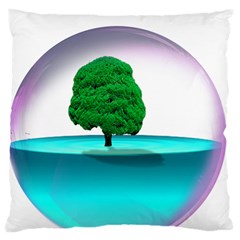 Crystal-ball-sphere-cartoon Color Background Large Cushion Case (one Side) by 99art