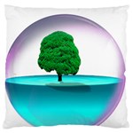 Crystal-ball-sphere-cartoon Color Background Large Cushion Case (One Side) Front