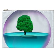 Crystal-ball-sphere-cartoon Color Background Cosmetic Bag (xxl) by 99art