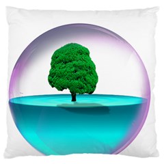 Crystal-ball-sphere-cartoon Color Background Standard Premium Plush Fleece Cushion Case (two Sides) by 99art