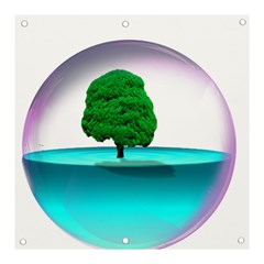 Crystal-ball-sphere-cartoon Color Background Banner And Sign 3  X 3  by 99art