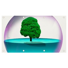 Crystal-ball-sphere-cartoon Color Background Banner And Sign 7  X 4  by 99art