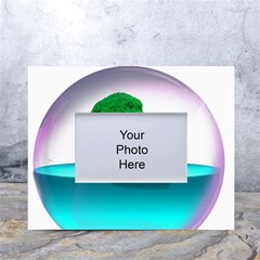 Crystal-ball-sphere-cartoon Color Background White Tabletop Photo Frame 4 x6  by 99art