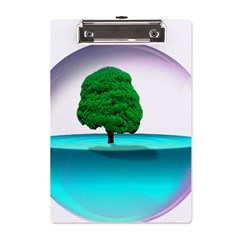 Crystal-ball-sphere-cartoon Color Background A5 Acrylic Clipboard by 99art