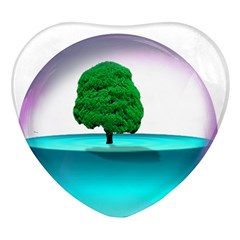 Crystal-ball-sphere-cartoon Color Background Heart Glass Fridge Magnet (4 Pack) by 99art