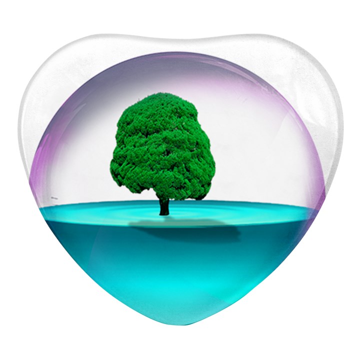 Crystal-ball-sphere-cartoon Color Background Heart Glass Fridge Magnet (4 pack)