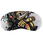 Scooter-motorcycle-boot-cartoon-vector Sleeping Mask Front