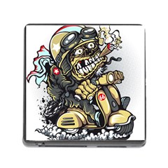 Scooter-motorcycle-boot-cartoon-vector Memory Card Reader (square 5 Slot) by 99art