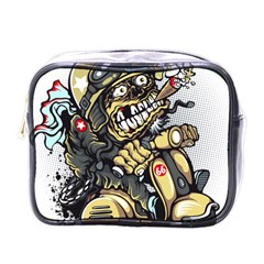 Scooter-motorcycle-boot-cartoon-vector Mini Toiletries Bag (one Side) by 99art