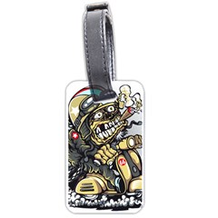 Scooter-motorcycle-boot-cartoon-vector Luggage Tag (one Side) by 99art