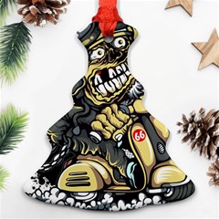 Scooter-motorcycle-boot-cartoon-vector Christmas Tree Ornament (two Sides)