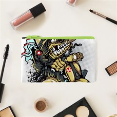 Scooter-motorcycle-boot-cartoon-vector Cosmetic Bag (xs) by 99art