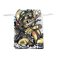 Scooter-motorcycle-boot-cartoon-vector Lightweight Drawstring Pouch (l) by 99art