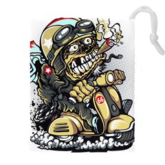 Scooter-motorcycle-boot-cartoon-vector Drawstring Pouch (4xl) by 99art