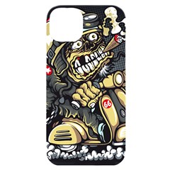 Scooter-motorcycle-boot-cartoon-vector Iphone 14 Plus Black Uv Print Case by 99art