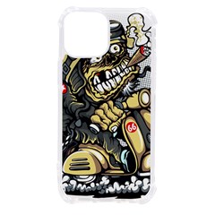 Scooter-motorcycle-boot-cartoon-vector Iphone 13 Mini Tpu Uv Print Case by 99art