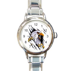 Eagle Round Italian Charm Watch