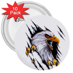 Eagle 3  Buttons (10 Pack)  by 99art