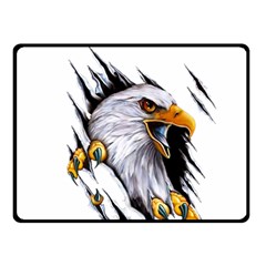 Eagle Two Sides Fleece Blanket (small) by 99art