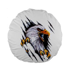 Eagle Standard 15  Premium Flano Round Cushions by 99art