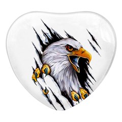 Eagle Heart Glass Fridge Magnet (4 Pack)