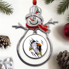 Eagle Metal Snowman Ornament